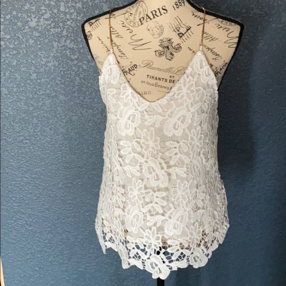 White Lace Tank Top